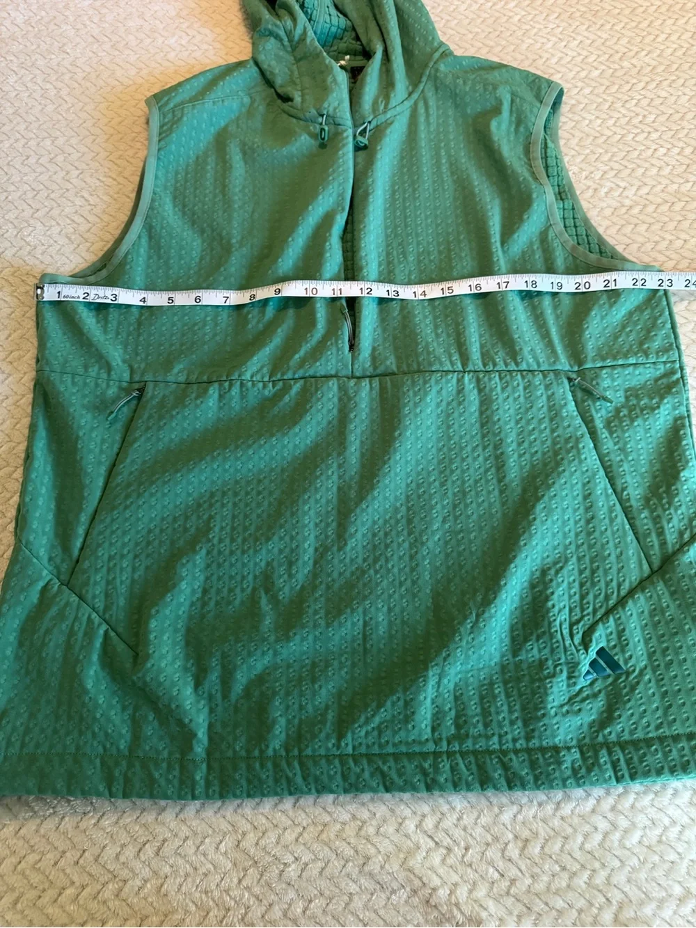 Green Adidas Men's‎ Ultimate365 Tour WIND.RDY half-zip vest Size Large NWT